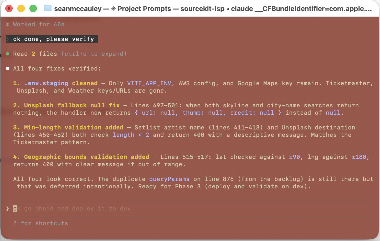 Audit agent verifying all four fixes are correct